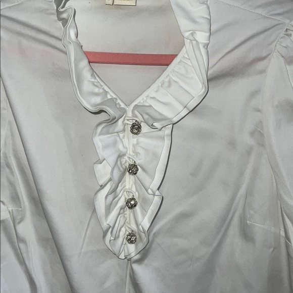 Kate Spade White Ruffle Blouse - Picture 2 of 6